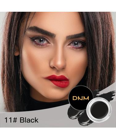 High Pigment Eyebrow Pomade Kit - Water & Stain Resistant with Dual-Ended Brush | Long-Lasting Natural Brow Makeup (11# Black - Buy Online on GoSupps.com