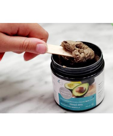 All Natural Juman Dead Sea Mud Mask infused with Avocado & Dead Sea Minerals 11.9 oz. Minimizes Pores. Tone Skin. Reduces Excess of Oils. Exfoliate.