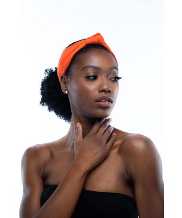 Dunslit 3-Pack Top Knot Headbands - Yellow, Orange, Blue - Women's Stretch Head Wraps with Satin Lining - Buy Online on GoSupps.com