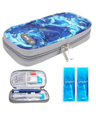 Youshares insulin cooling bag with 2 cooling battery TSA - diabetic bag for medication Etui keep the stocks safe and cold diabetes accessories PEN cool box for on the go (TREIBSAND blue) - Buy Online on GoSupps.com