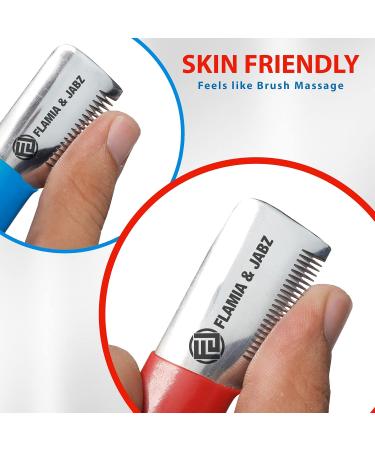 FLAMIA & JABZ Stripping Knife for dogs Right handed Stainless Steel with Plastic grip (2 Piece Pack) - Buy Online on GoSupps.com