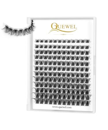 QueWEL Individual Eyelash Clusters Mega D Curl Mix 8-16mm 144 Segments for DIY Extensions Premium Individual Eyelashes - Buy Online on GoSupps.com