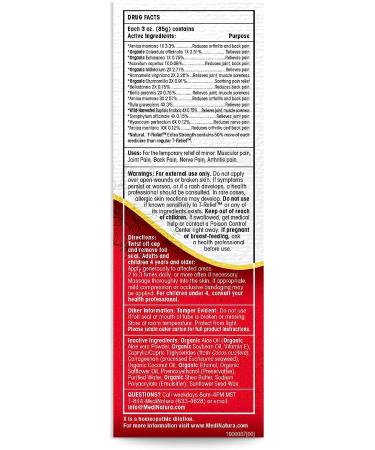 MediNatura T-Relief Extra Strength Cream for Back Pain & Muscle Aches - 3 oz (2 Pack) - Buy Online on GoSupps.com