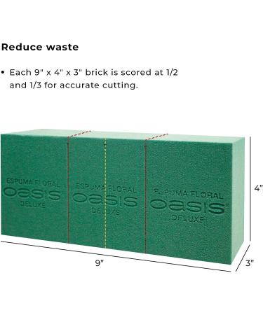 Oasis Smithers Floral Foam Deluxe 6 Pack - Craft Blocks for Dry Flowers - Lightweight Green Foam for Arrangements and Decorations - Buy Online on GoSupps.com