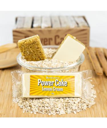 Foodtastic Power Cake Lemon Cream (10 x 120g) | delicious juicy oat bars | handmade flapjack energy bars made from oat flakes