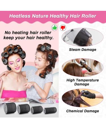 Qinzave 37-Piece Curls Set - 4 Sizes Hair Rollers (64mm 48mm 36mm 25mm) & 12 Stainless Steel Clips for All Hair Lengths - Buy Online on GoSupps.com