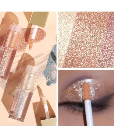 Eye Gloss Eyeshadow - 12 Colors High Pigments Gloss Eye Shadow Kit Brilliant Highlighter Eye Shadow Eye Shadow Kit Quick-Drying Long Lasting Easy to Apply Crystals Eyeshadow Eyes Make Up Kit Foccar - Buy Online on GoSupps.com