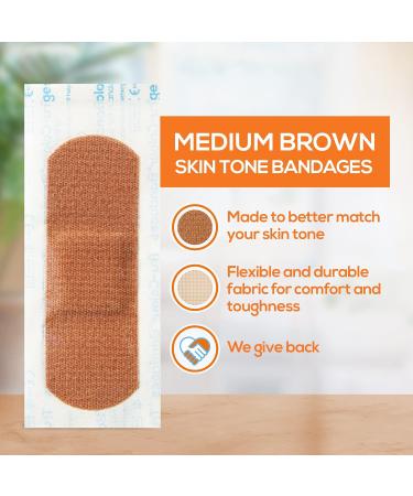 Tru-Colour Skin Tone Bandages Brown-Dark Brown 30-Count Orange Bag - Buy Online on GoSupps.com