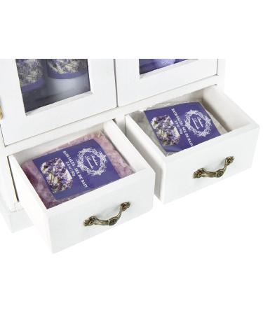 Brubaker 2 in 1 Lavender & Vanilla Rose Mint Care Set - Large 15-Part Wellness Gift for Women - Stylish Shower & Swimming Set with Wooden Cabinet - Buy Online on GoSupps.com