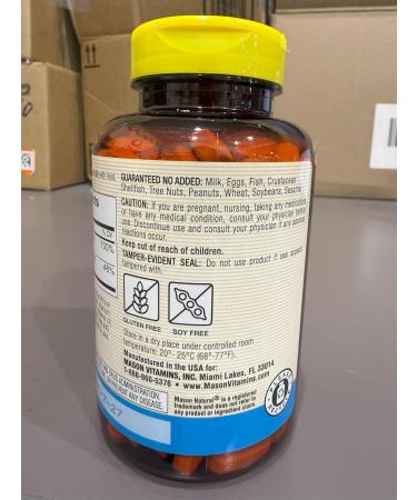 MASON NATURAL Calcium Supplement with Vitamin D3 for Bone and Muscle Support 200 Tablets - Buy Online on GoSupps.com