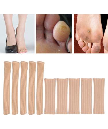 5pcs Toe Protection Caps - Soft Breathable PU Gel Toe Tubes for Pedicure & Finger Separation - Buy Online on GoSupps.com