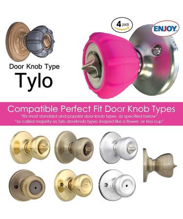 Door Knob Cover Grips 4 Pack - Non Slip Arthritis & Senior Living Aids - Easy Open Decorative - Hot Pink Tylo - Buy Online on GoSupps.com