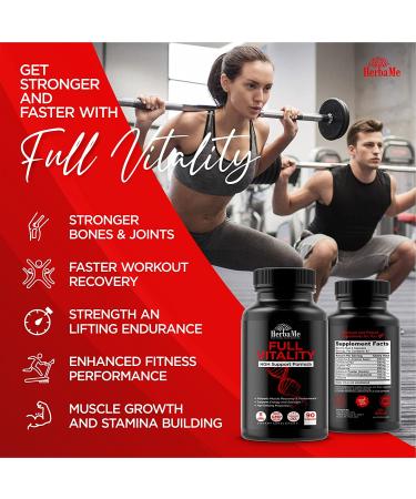 HerbaMe HGH Supplements 90 Capsules - Muscle Building & Growth Formula for Men and Women - Buy Online on GoSupps.com