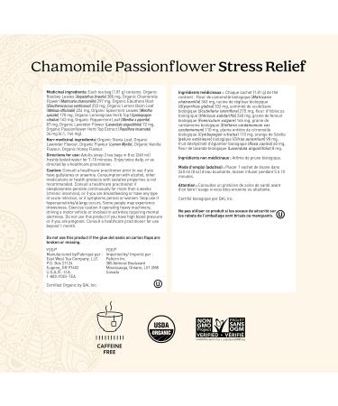 Yogi Tea - Chamomile Passionflower Stress Relief Tea (6 Pack) - With Lemon Balm Lavender and Eleuthero Root - Caffeine Free Organic Herbal Tea - 96 Tea Bags - Buy Online on GoSupps.com