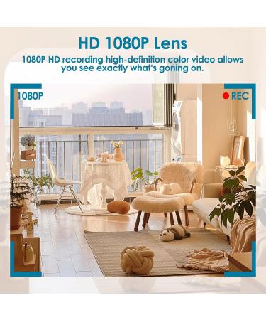 VANCHEER Hidden Camera Detector 1080P HD Indoor WiFi Security Camera Wireless Nanny Cams Video Recorder with Motion Detection Remote View for Home Office Surveillance NO Audio - Buy Online on GoSupps.com