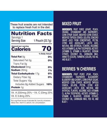 Welch's Fruit Snacks Mixed Fruit & Berries 'N Cherries Bulk Variety Pack Perfect for School Lunches Gluten Free 0.8 oz Individual Single Serve Bags (Pack of 60) - Buy Online on GoSupps.com