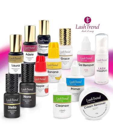 Lash Trend Eyelash Glue - Nora 5ml (Black) | 0.3-0.5 Sec Drying Time | 7-9 Weeks Binding Strength | Premium Extension Glue for Eyelash Extensions - Buy Online on GoSupps.com