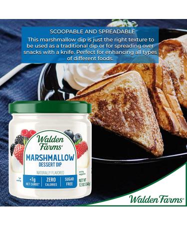 Walden Farms Marshmallow Dip 12 oz - Zero Calorie, Sugar-Free Delicacy - Buy Online on GoSupps.com