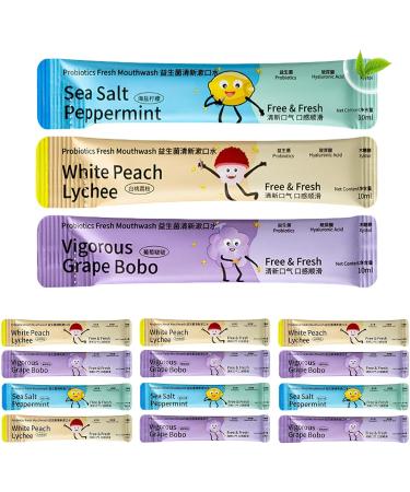 Mouthwash Sachets - 15 Portable Refreshing Sachets - Fruity Scent Instant Freshness Adult Travel Bathroom Meals - Buy Online on GoSupps.com