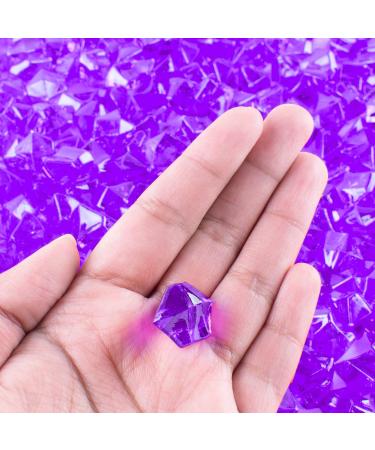 120 Pack Acrylic Color Ice Rock Crystals - Purple - Table Scatters, Vase Fillers, Wedding Decor, Arts & Crafts - 1 Inch - Buy Online on GoSupps.com