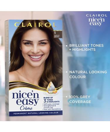 Clairol Nice'n Easy Cr me Oil-Infused Hair Dye 5R Medium Auburn - 1 Count - Buy Online on GoSupps.com