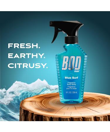 BOD man Blue Surf Body Spray 8 Fl Oz and Fresh Guy Body Spray 8 oz Men's Fragrances Blue Surf + Body Spray 8 oz - Buy Online on GoSupps.com