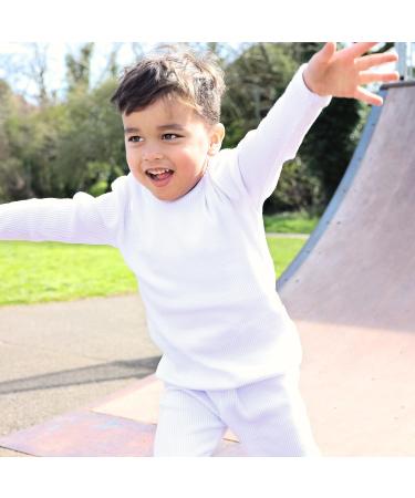 DreamBuy Unisex Ribbed Pyjama in 20 Colors | Boys, Girls, Women, Men | 4-5 Years White - Buy Online on GoSupps.com