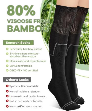 Buy Bamboo Viscose Walking Boot Socks (2 Pairs) - Lightweight Cast Sock Liners for Fracture Boots - Black - Buy Online on GoSupps.com
