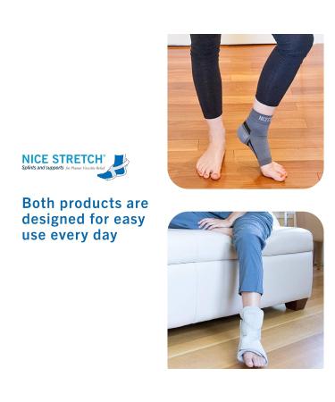 Brownmed Nice Stretch Total Solution Plantar Fasciitis Relief Kit - Sock & Night Splint for Heel Ankle & Arch Support - Large/X-Large 2 Piece Set - International Shipping Available - Buy Online on GoSupps.com
