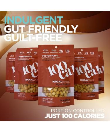 Protein Puffs BBQ | 11g High Protein, 4g Fiber | Low Calorie, Gut Healthy Salty Snacks for Adults and Kids | Low Carb Keto, No Sugar Added, Gluten Free Vegetarian Healthy Chips | Crunchy Wholesome Yum Weight Loss Snack Pack  - Buy Online on GoSupps.com
