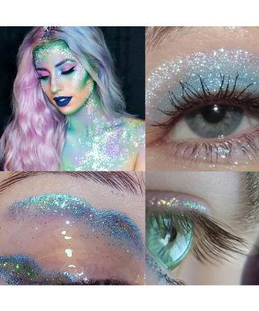 Glitter Gel for Makeup | Sparkling Face Hair & Body Glitter | Mermaid Sequin Festival Cosmetics - Buy Online on GoSupps.com