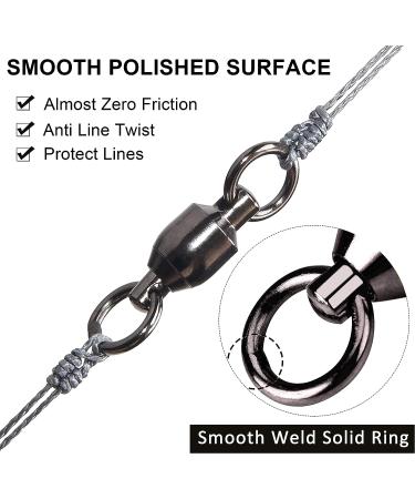 Ball Bearing Swivels Fishing  25pcs Barrel Swivels Fishing Tackle Stainless Steel Welding Rings High Strength Saltwater Fishing Swivels Connectors Size 0 (35lb) 25 Pcs - Buy Online on GoSupps.com