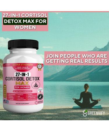 GREENVIFY 27-in-1 Cortisol Detox Max for Women Extra Strength Deep Calm & Stress Support 60 Capsules 30-Day Supply (3) - Buy Online on GoSupps.com