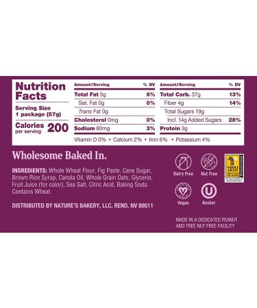 Natures Bakery Whole Wheat Fig Bars - Original Fig Flavor - 12 Twin Packs - Vegan & Non-GMO Snack Bar - Buy Online on GoSupps.com
