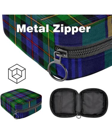 Green Grid Sanitary Napkin Storage Bag - Portable Menstrual Pad & Cup Pocket for Teenagers and Women - Buy Online on GoSupps.com
