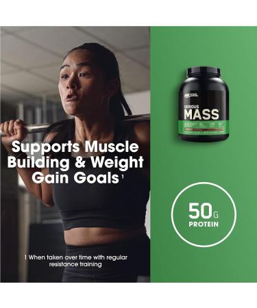 Optimum Nutrition Serious Mass Banana Flavour Protein Powder - High Calorie Weight Gainer with 25 Vitamins and Minerals, Creatine, and Glutamine - 8 Servings (2.73 kg) - Buy Online on GoSupps.com