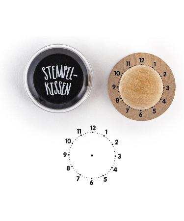 TRENDHAUS 952349 Wooden Stamp Learning Clock for Kids - Time Teaching Toy with Ink Pad Ages 5+ - Buy Online on GoSupps.com