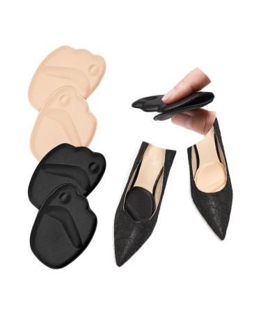 Heel Pads for Shoes Women Men Shoe Size Reducer Heel Grips Heel Inserts Shoe Filler for Too Big Loose Shoes 2 Pairs (Multicolor 2 Pairs)