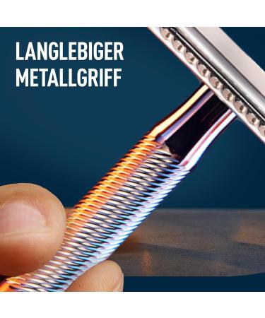 King C. Gillette Safety Razor & 5 Durable Blades - Perfect Gift for Men | Premium Wet Shaving Experience - Buy Online on GoSupps.com