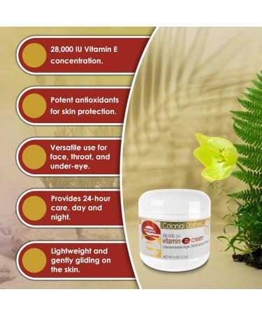 C.D. Concentrated Vitamin E Moisturizing Cream 28,000 I.U. - Hydrating & Moisturizing for Dry Skin & Fine Lines - 4 oz - Buy Online on GoSupps.com