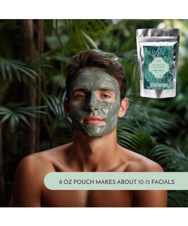 Bentonite Clay Powder with Kelp & MSM - US Made Pore Cleansing Facial Mask | Vegan Cruelty-Free Includes Headband Spatula & Sponge - Buy Online on GoSupps.com