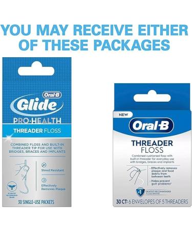 Glide Threader Floss - 30 Single-Use Packets (Value Pack of 12) | Shop Internationally - Buy Online on GoSupps.com