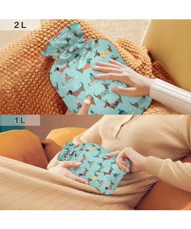 ZZXXB Winter Dachshund Heat Bottle - Fleece Cover 2L PVC Warming Bag for Pain Relief & Therapy - Buy Online on GoSupps.com