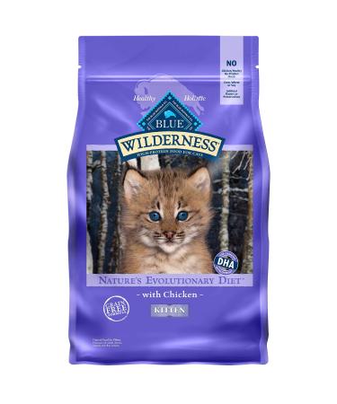 Blue Buffalo Wilderness High Protein Grain Free, Natural Kitten Dry Cat Food, Chicken Chicken 5 Pound (Pack of 1)