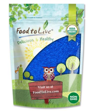 Food to Live Organic Blue Spirulina Powder 2 Ounces Non-GMO Pure Raw Blue-Green Algae Extract Vegan Non-Irradiated Great for Juices Smoothies Shakes Drinks and Food Coloring 2 Ounce (Pack of 1)
