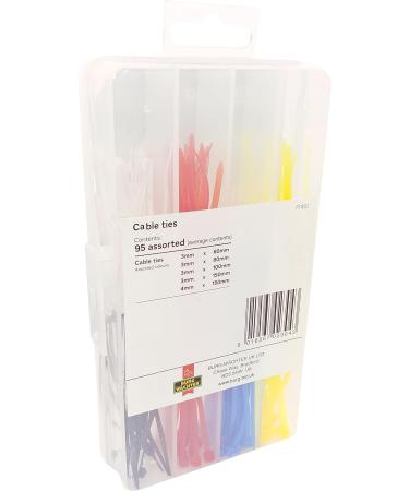 Clear Cable Ties Set - 95 Pieces | Sterling PTIES1 | Cable Management Solution - Buy Online on GoSupps.com
