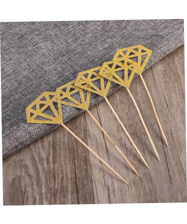 ibasenice 300 Pcs Wedding Decorations for Ceremony Wedding D cor Wedding Topper Gold Diamond Topper Birthday Diamond Dessert Topper Wedding Ceremony Decorations Gold Decor Cake Paper Cup Goldenx3pcs mediumx3pcs - Buy Online on GoSupps.com