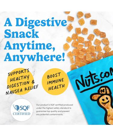 Organic Crystallized Ginger - Premium Sweet & Spicy Ginger Candy - Digestive Snack - 1 lb Diced Organic Ginger Pieces - Buy Online on GoSupps.com