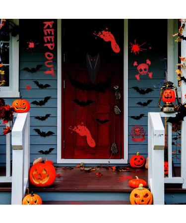 Halloween Stickers Set: Bloody Handprint Footprint Decals, Face Tattoo, Zombie Scar Fake Wound - 144pcs Waterproof Party Decor for Women Men Kids - Buy Online on GoSupps.com