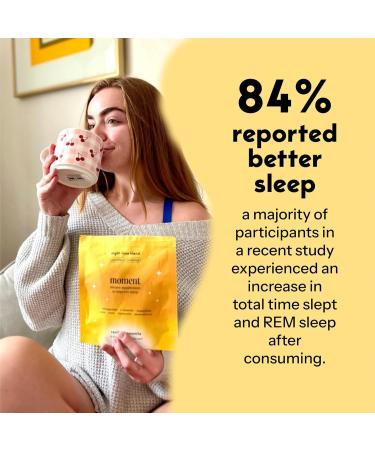 Moment Sleep Tea (SHARK TANK) | Vanilla Chamomile | Melatonin Alternative | 0 Sugar | Low Calorie | 0 Caffeine | Mushroom Drink | Adaptogens Reishi GABA Magnesium Chamomile | Keto | 15 Servings Night Blend (Vanilla)-Stick - Buy Online on GoSupps.com